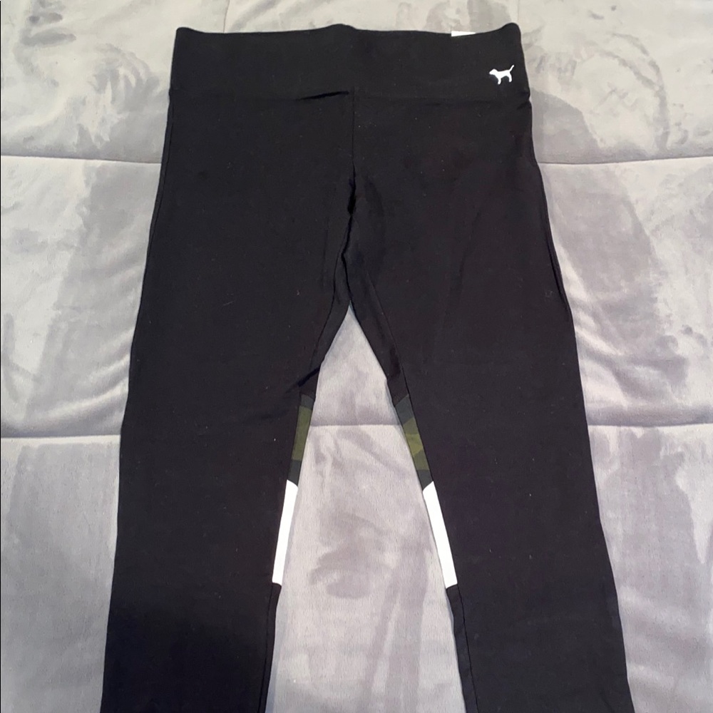Pink high-waisted yoga leggings